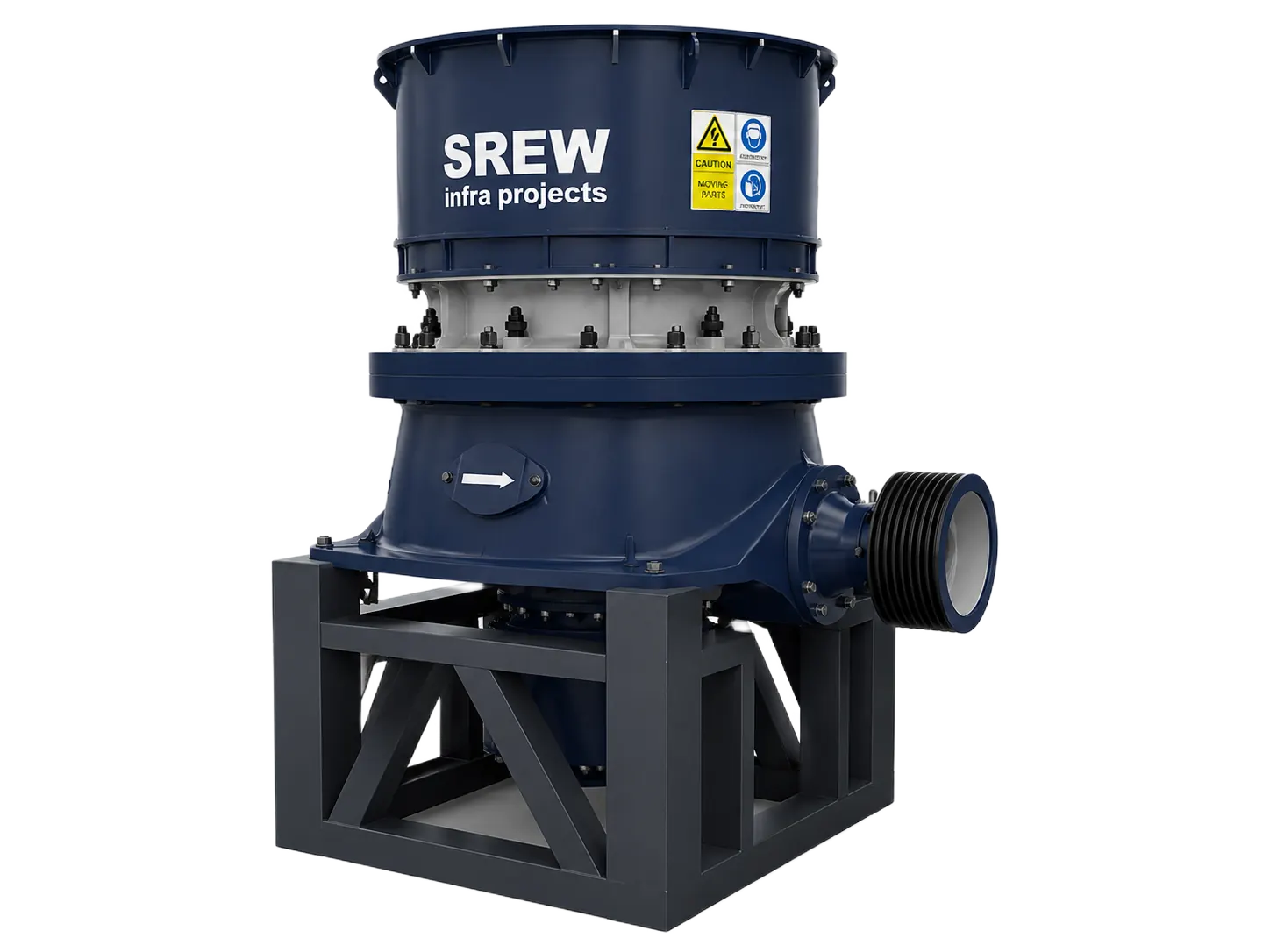 Single cylinder hydraulic cone crusher built by SREW Projects