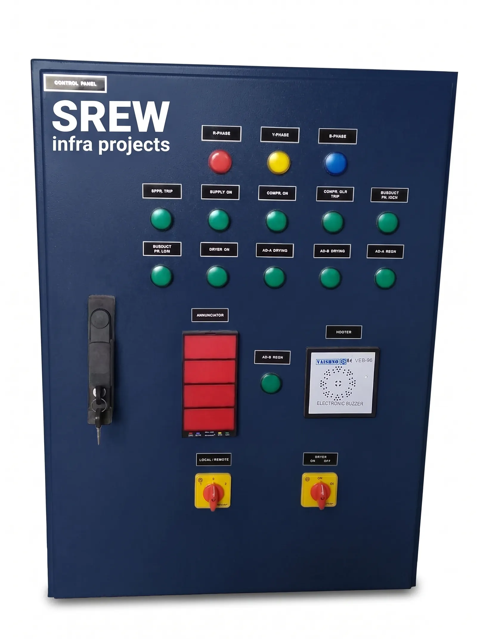Electrical control panel for a crushing plant, built by SREW Projects