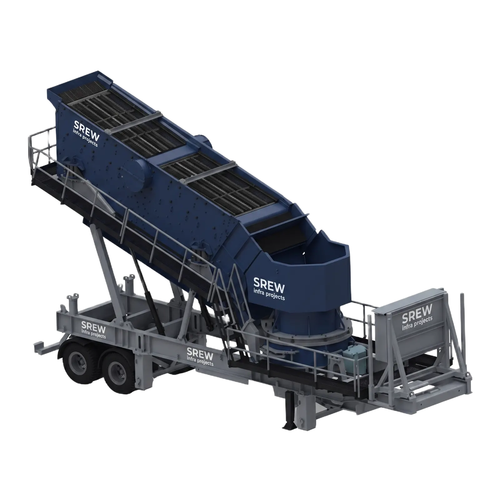 Mobile cone crushing and screening plant built by SREW Projects