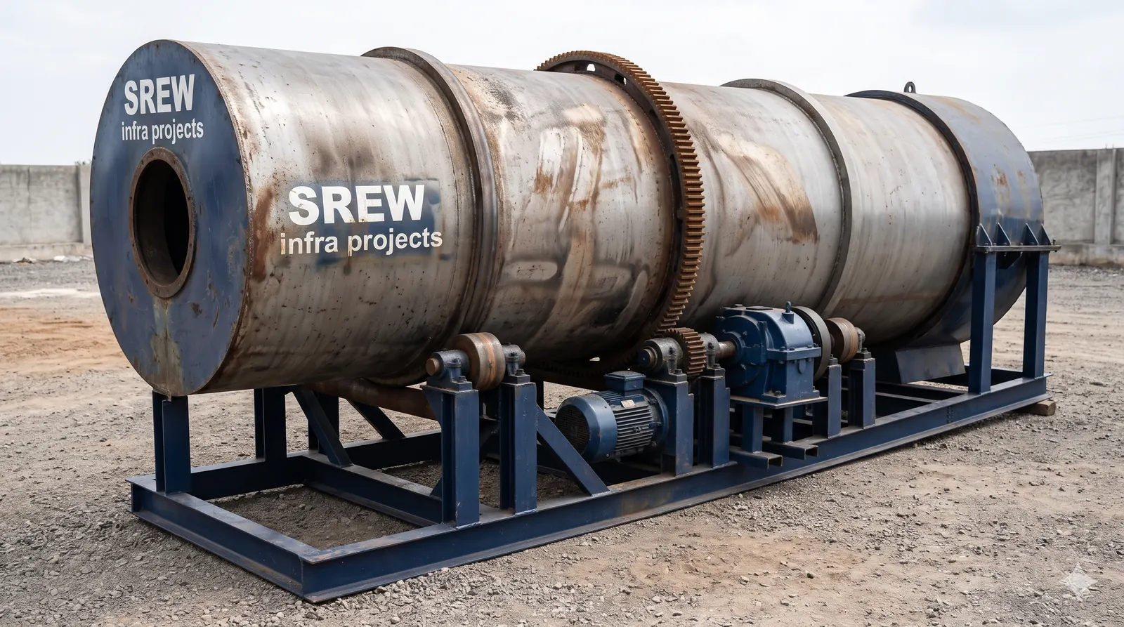 Rotary drum dryer built by SREW Projects