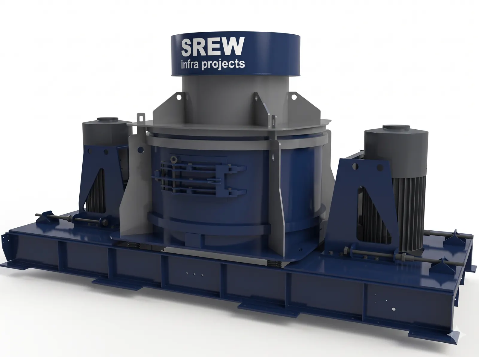 Twin-motor VSI crusher built by SREW Projects
