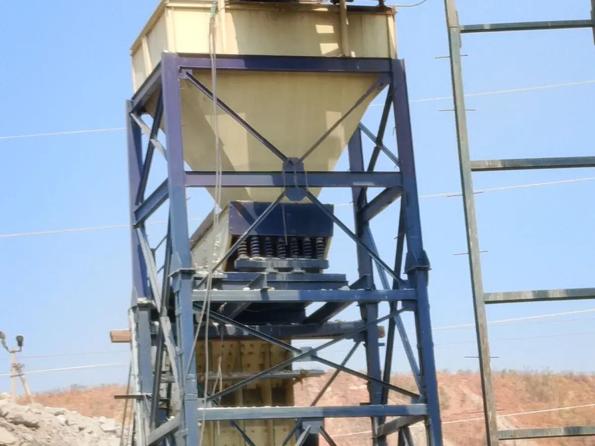 VSI crusher tower in a stone crusher plant