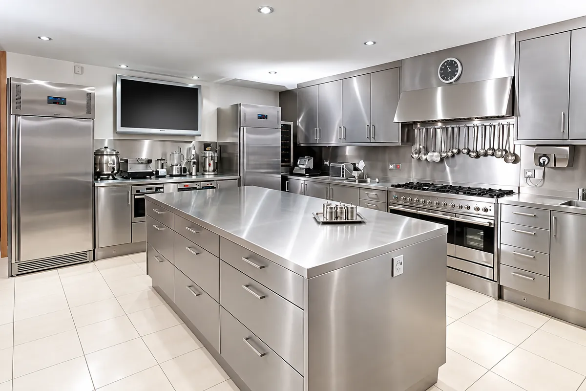 Commercial Kitchen Installation - stainless steel fabrication by SREW Projects