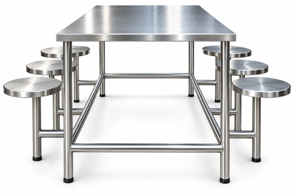 SS Dining Table - stainless steel fabrication by SREW Projects