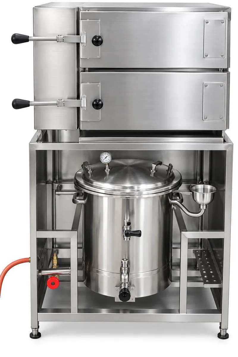 SS Steam Idli Cooker - stainless steel fabrication by SREW Projects
