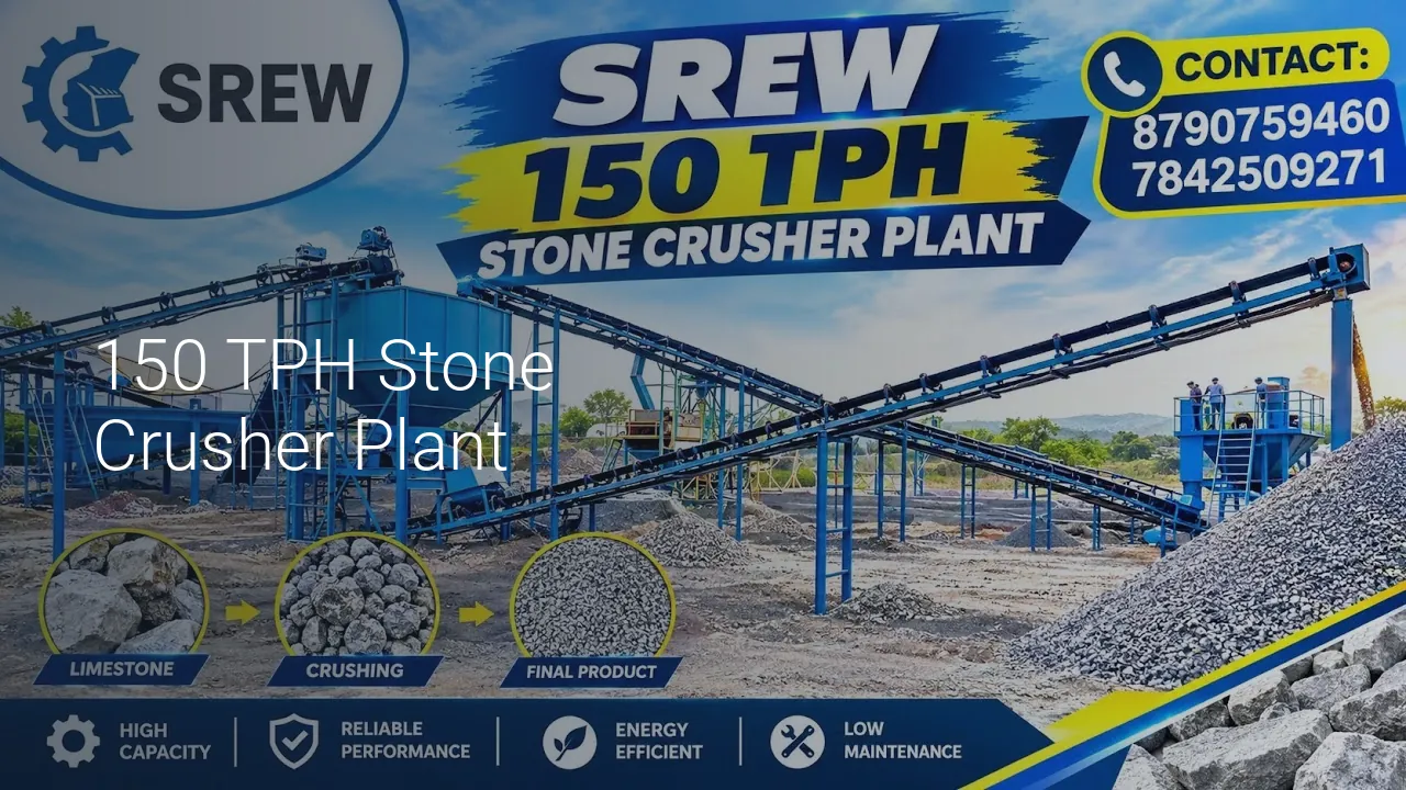 150 TPH Stone Crusher Plant - SREW Projects video